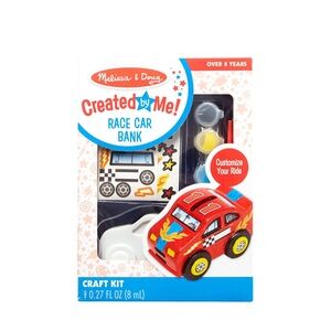 Melissa & Doug Created by Me! Race Car Bank Craft Kit- wooden painting set BNIB